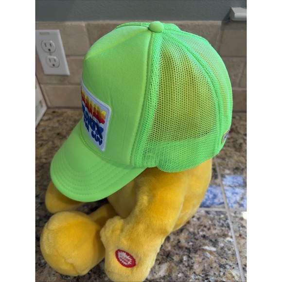 Jamnola‎ Neon Green Micreaux Fun Guy Patch Trucker Hat Snapback Baseball Cap O/S - Picture 5 of 12